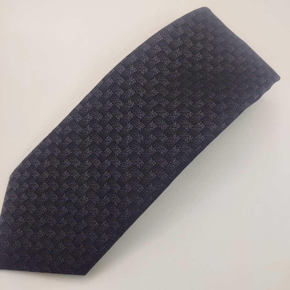 Michael Kors Men's Necktie Black Gray Checkered Pattern‎ Business Casual